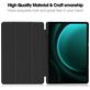 Mobigear Tri-Fold Gel Samsung Galaxy Tab S9 FE Plus Hoes Bookcase + Stylus Houder - Zwart