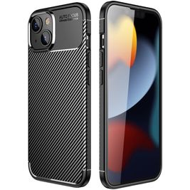 Mobigear Racing iPhone 14 Pro Max Hoesje Flexibel TPU Backcover - Zwart