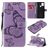Mobigear Butterfly Samsung Galaxy A21s Hoesje Bookcase Portemonnee - Paars