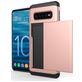 Mobigear Card Samsung Galaxy S10 Hoesje Hardcase Backcover Shockproof met Pasjeshouder - Roze