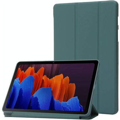Mobigear Tri-Fold Gel Samsung Galaxy Tab S11 Hoes TPU / Kunstleer Bookcase - Donkergroen