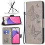 Mobigear Butterfly Samsung Galaxy A33 Hoesje Bookcase Portemonnee - Grijs