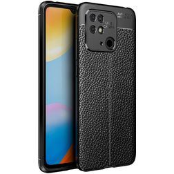 Mobigear Luxury Xiaomi Redmi 10C Hoesje Flexibel TPU Backcover - Zwart