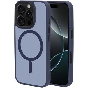Mobiparts Hardcover iPhone 16 Pro MagSafe Hoesje Hardcase Backcover - Satin Blue