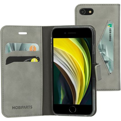Mobiparts Classic Wallet iPhone SE (2020) Hoesje Bookcase Portemonnee - Granite Grey