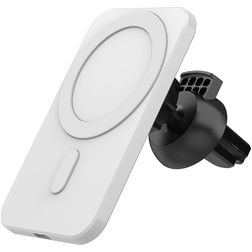 Mobigear ColorCharge MagSafe Telefoonhouder Auto Ventilatierooster Magnetisch Universeel - Wit