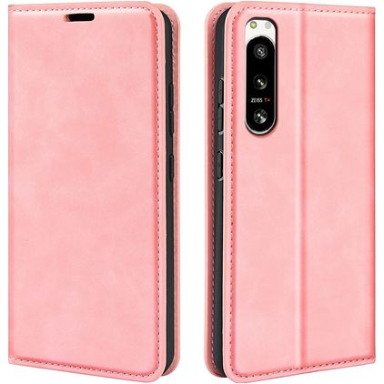 Mobigear Retro Slim Sony Xperia 5 IV Hoesje Bookcase Portemonnee - Roze