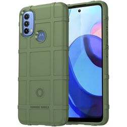 Mobigear Rugged Shield Motorola Moto E40 Hoesje Flexibel TPU Backcover Shockproof - Groen