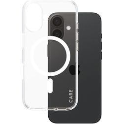 CARE by PanzerGlass Flagship iPhone 16 MagSafe Hoesje Hardcase Backcover - Transparant / Wit