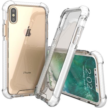 Mobigear Crystal iPhone X Hoesje Hardcase Backcover - Wit / Transparant