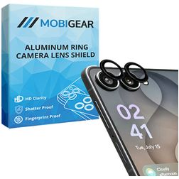 Mobigear Single Samsung Galaxy Z Flip 8 Glazen Camera Lens Protector - Case Friendly - Zwart