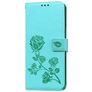 Mobigear Roses Xiaomi Redmi Note 9S Hoesje Bookcase Portemonnee - Turquoise