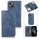 Mobigear Wallet iPhone 15 Hoesje Uitneembare 2in1 Bookcase Portemonnee - Donkerblauw