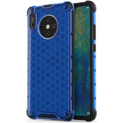 Mobigear Honeycomb Huawei Mate 30 Hoesje Hardcase Backcover Shockproof - Blauw