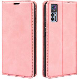 Mobigear Retro Slim TCL 30 Plus Hoesje Bookcase Portemonnee - Roze