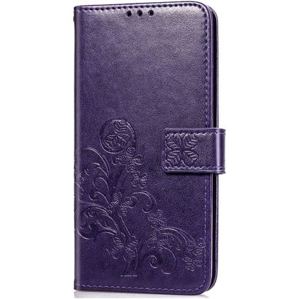 Mobigear Clover Huawei P40 Hoesje Bookcase Portemonnee - Paars