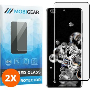 Mobigear Curved Samsung Galaxy S20 Ultra Glazen Screenprotector - Case Friendly - Zwart (2-Pack)
