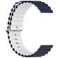 Mobigear Ocean Siliconen Smartwatch Bandje Gespsluiting - Universeel 20 mm aansluiting - Wit / Donkerblauw