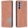 Mobigear Rhombus Slim Samsung Galaxy A54 Hoesje Bookcase - Bruin