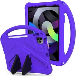 Mobigear AeroArmor iPad 11 (2025) Kinder Tablethoes met Handvat + Stylus Houder - Paars