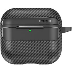 Mobigear Carbon Fiber Dun Apple AirPods 4 Hardcase Hoesje - Zwart