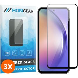 Mobigear Premium Samsung Galaxy A54 Glazen Screenprotector - Case Friendly - Zwart (3-Pack)