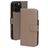 Mobiparts iPhone 16 Pro Max MagSafe Hoesje Echt Leer Uitneembare 2in1 Bookcase Portemonnee - Taupe