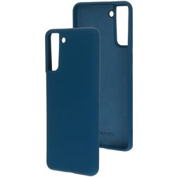 Mobiparts Samsung Galaxy S21 Plus Siliconen Hoesje Backcover - Blueberry Blue