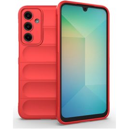 Mobigear Bumpy Samsung Galaxy A16 Hoesje Flexibel TPU Backcover - Rood