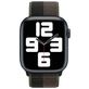 Mobigear Woven Nylon Apple Watch Bandje Klittenbandsluiting - 49/46/45/44 mm - Zwart