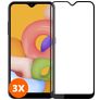 Mobigear Premium Samsung Galaxy A01 Glazen Screenprotector - Case Friendly - Zwart (3-Pack)