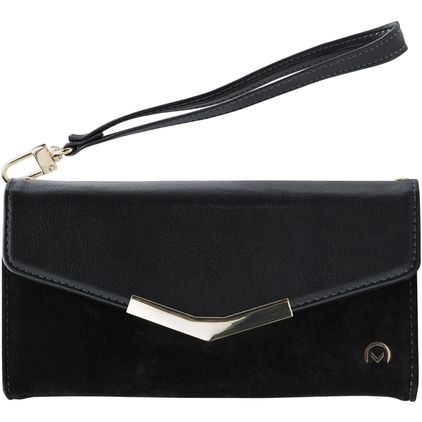 Mobilize Gelly Velvet iPhone X Hoesje Uitneembare 2in1 Clutch - Deep Black