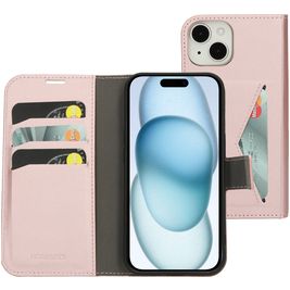 Mobiparts Classic Wallet iPhone 15 Hoesje Bookcase Portemonnee - Roze