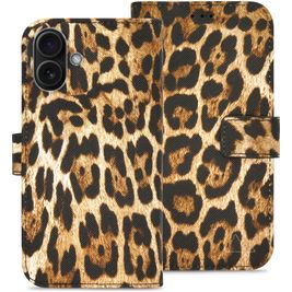 My Style Flex Wallet iPhone 16 Plus Hoesje Bookcase Portemonnee - Wild Leopard