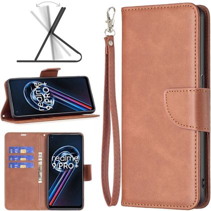 Mobigear Excellent Realme 9 Pro Plus Hoesje Bookcase Portemonnee - Bruin