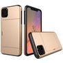Mobigear Card iPhone 11 Pro Hoesje Hardcase Backcover Shockproof met Pasjeshouder - Goud
