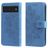 Mobigear Flowers Google Pixel 6 Hoesje Bookcase Portemonnee - Blauw
