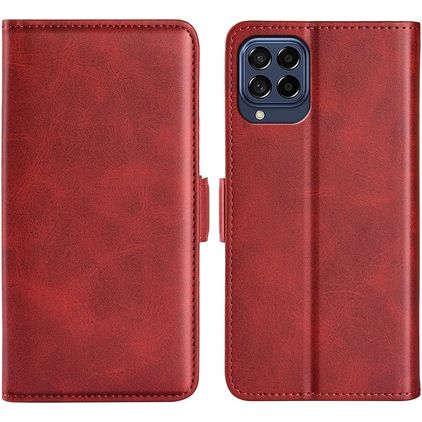 Mobigear Slim Magnet Samsung Galaxy M53 Hoesje Bookcase Portemonnee - Rood