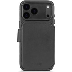 Decoded Detachable Wallet iPhone 17 Pro MagSafe Hoesje Echt Leer Uitneembare 2in1 Bookcase Portemonnee - Zwart