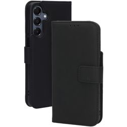 Mobiparts Wallet Samsung Galaxy A16 MagSafe Hoesje Echt Leer Bookcase Portemonnee - Zwart