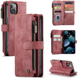 CaseMe C30 iPhone 13 Hoesje Bookcase Portemonnee - Rood