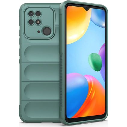 Mobigear Bumpy Xiaomi Redmi 10C Hoesje Flexibel TPU Backcover - Groen