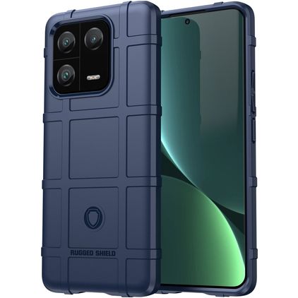 Mobigear Rugged Shield Xiaomi 13 Pro Hoesje Flexibel TPU Backcover Shockproof - Blauw