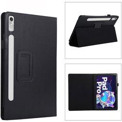 Mobigear Classic Lenovo Tab P11 Pro Gen 2 Hoes Bookcase + Stylus Houder - Zwart