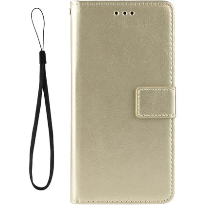 Mobigear Wallet Motorola One Hyper Hoesje Bookcase Portemonnee - Goud