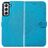 Mobigear Mandala Samsung Galaxy S21 FE Hoesje Bookcase Portemonnee - Blauw