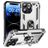 Mobigear Armor Ring iPhone 16 Pro Max Hoesje Hardcase Backcover Shockproof met Ringhouder - Zilver
