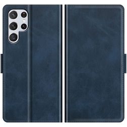 Mobigear Slim Magnet Samsung Galaxy S22 Ultra Hoesje Bookcase Portemonnee - Donkerblauw