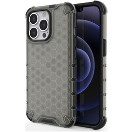 Mobigear Honeycomb iPhone 14 Pro Hoesje Hardcase Backcover Shockproof - Zwart
