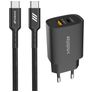 Mobigear Essentials Single USB-C Oplader USB-C 1 Meter Power Delivery 25W - Zwart